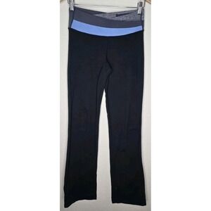 Lululemon Astro Pants 6x34 Black Gray Crossover Layered Waist Flare Yoga Boot